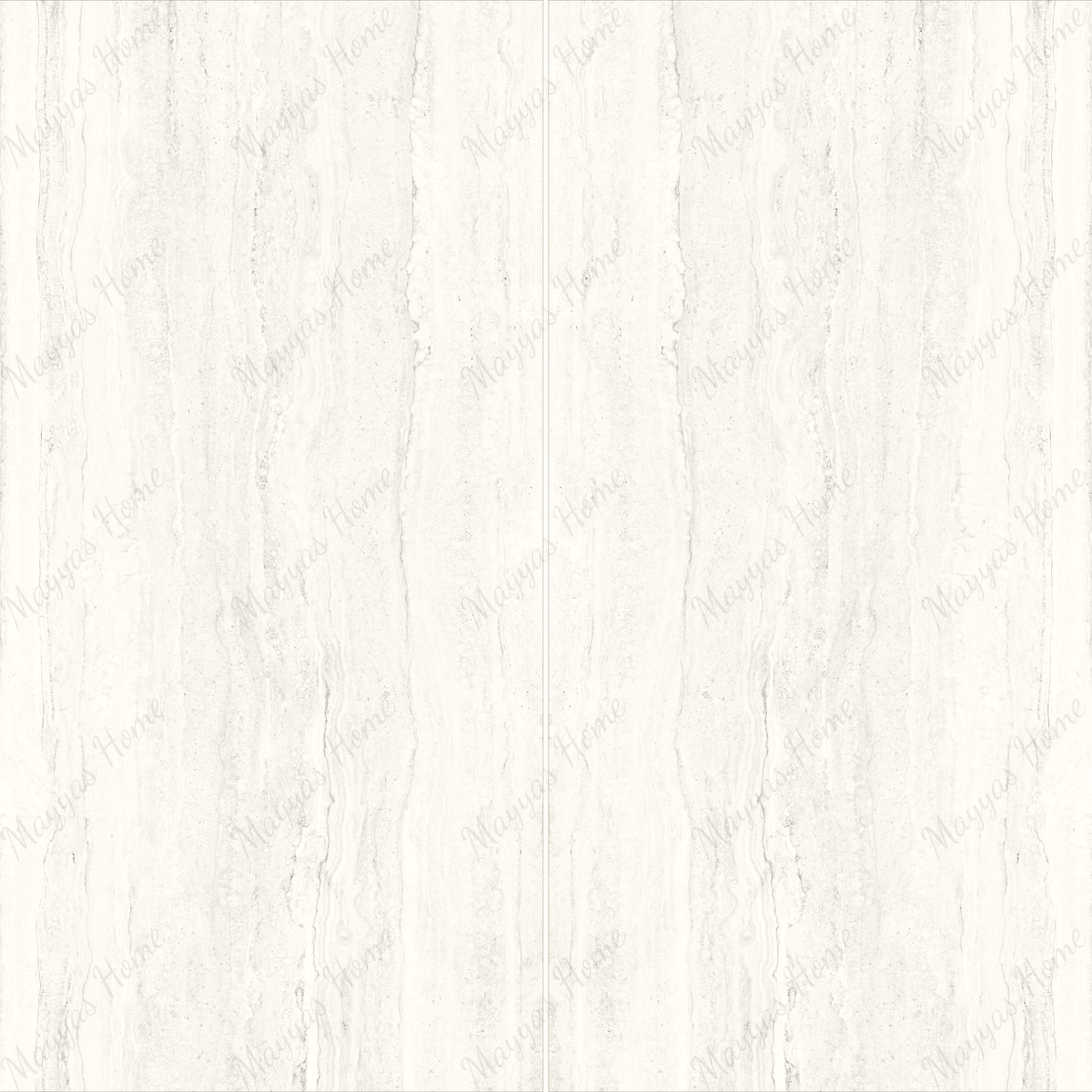 Travertino White 160x320cm 06mm – Book-Match Matt Porcelain Tile