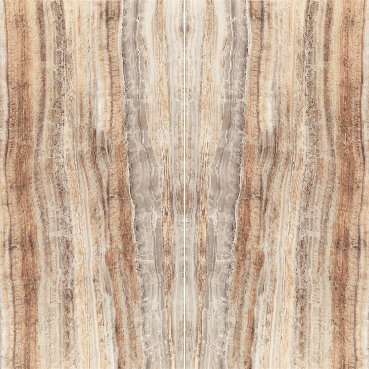 Orange Sapphire 160x320cm 06mm – Book-Match Glossy Porcelain Tile