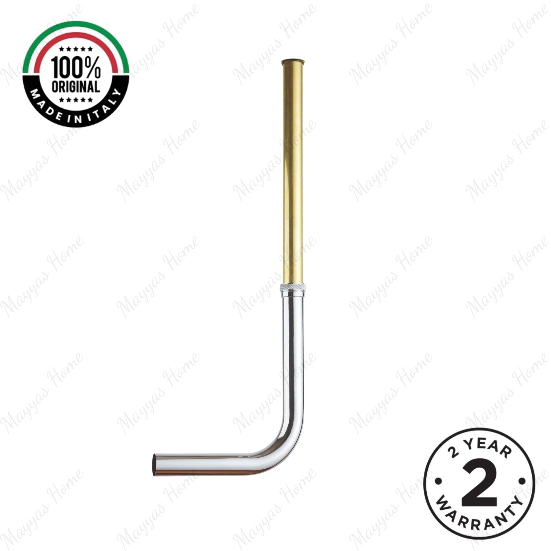 Built-in telescopic L-shaped exhaust pipe with Ø30mm outlet for concealed plumbing. Ideal for commercial, hospitality and residential bathroom projects in UAE.