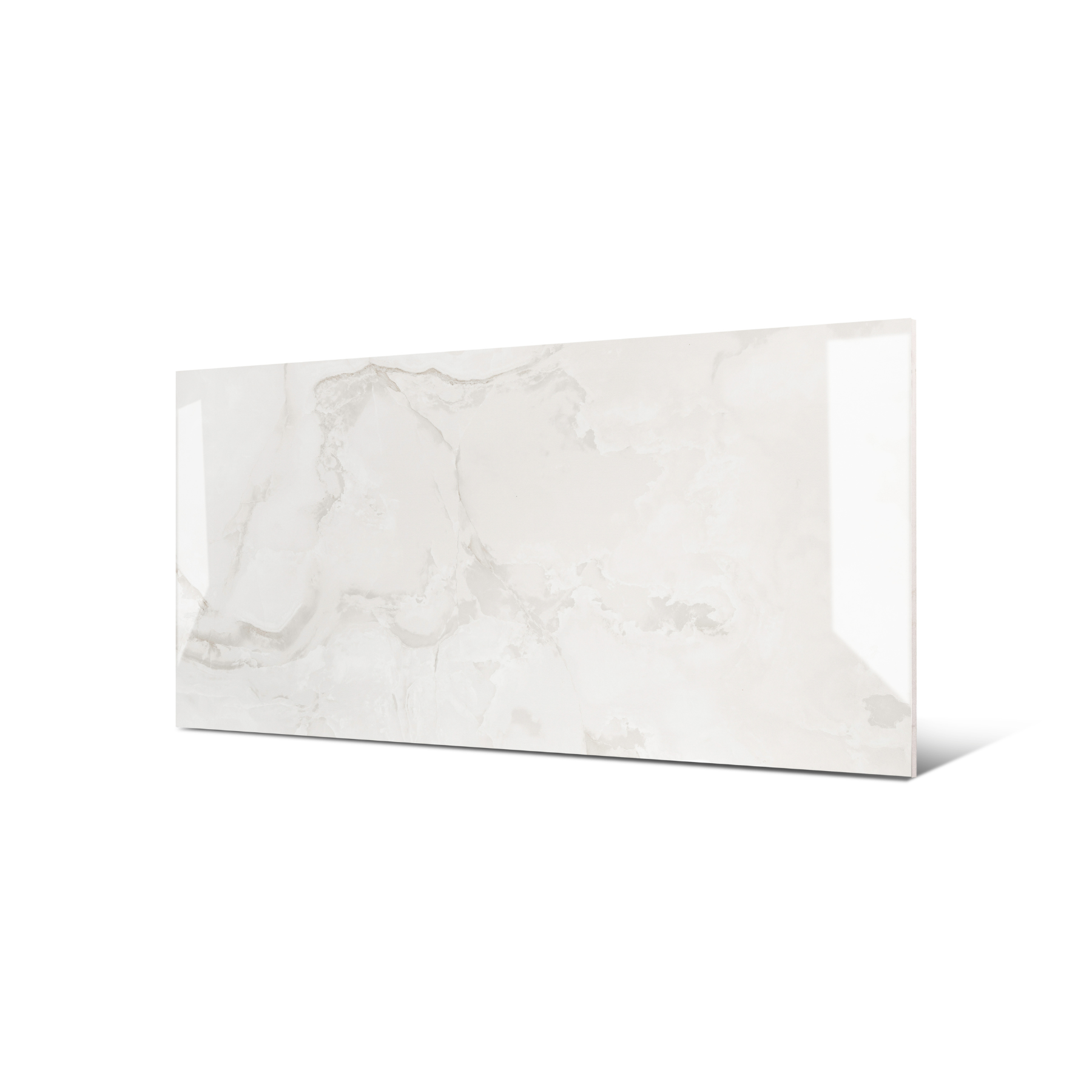 CRSM 128 tiles (80x160cm, 9mm) have a polished finish and offer a sophisticated, modern design. Suitable for both floors and walls, these tiles are perfect for enhancing large indoor spaces with a sleek and elegant touch. 