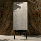 CT Silver porcelain tile 60x120cm 2mm thickness, silver stone look design, durable porcelain tile for modern floors and walls.