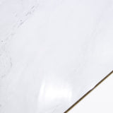 Celeste White glossy marble effect porcelain tile 60x120cm with 9mm thickness features bright white base, soft grey veins and polished finish.