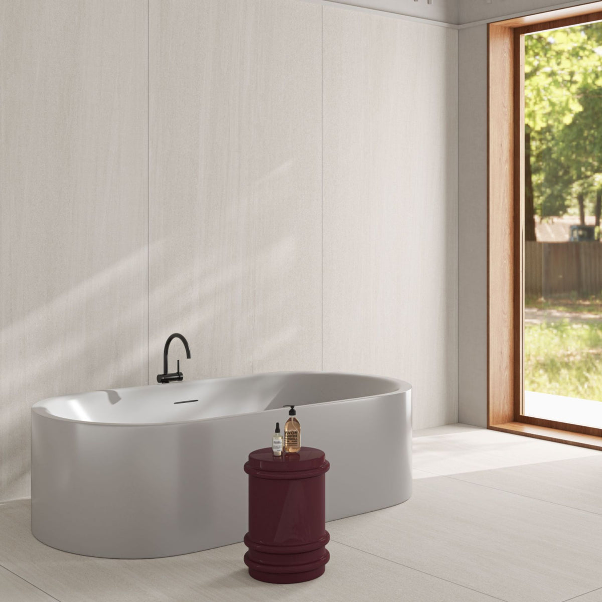 Coast Bianco Pixel Colorbody porcelain slab 120x280cm, 9mm thick, with a refined stone look for elegant floors, walls and contemporary interiors.