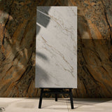 Copper Vein Statuario polished marble effect porcelain tile 60x120cm 9mm delivers luxurious white marble look with durable porcelain for floors and walls.