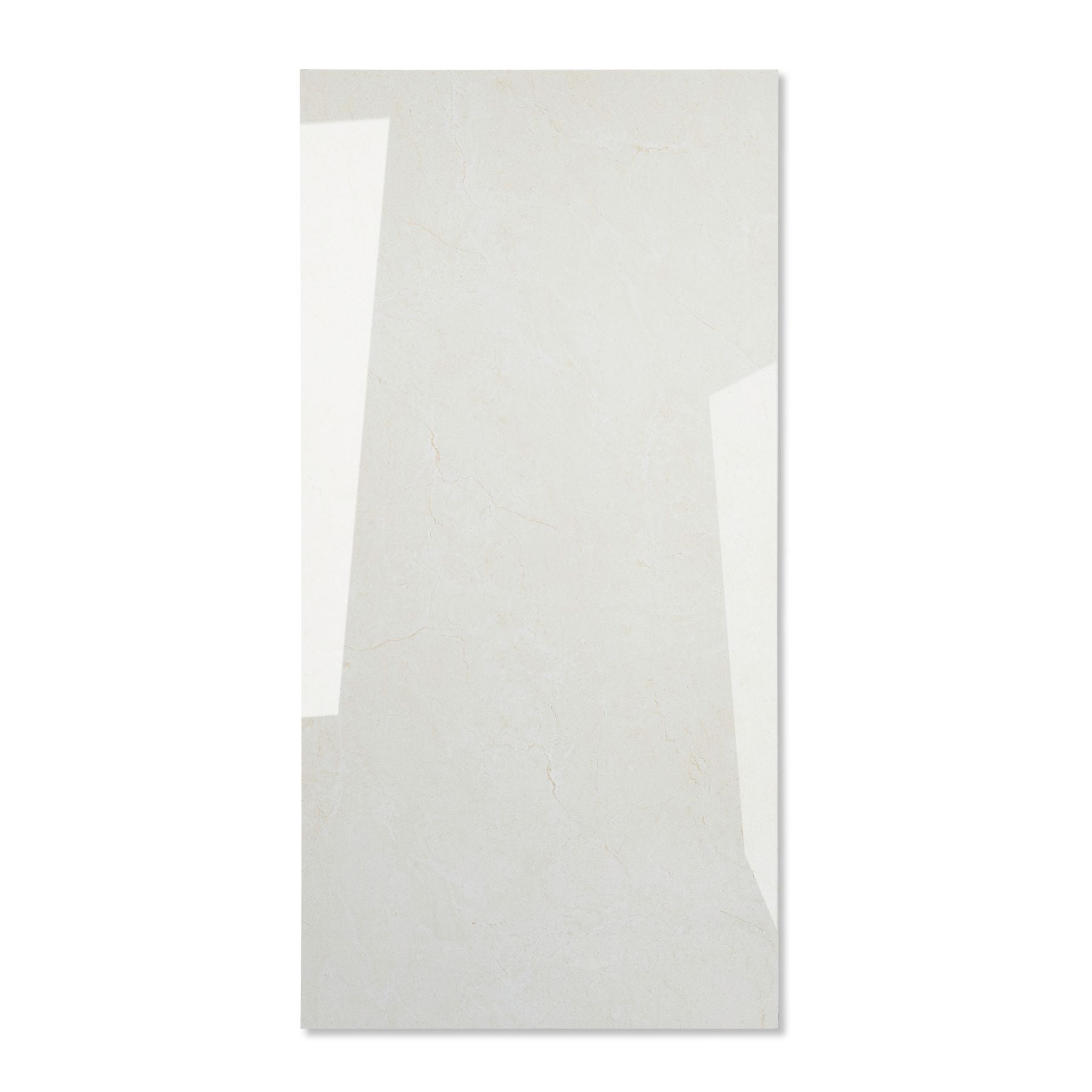 Crema Marfil glossy marble effect porcelain tile 60x120cm with 9mm thickness, perfect for elegant and timeless interiors.
