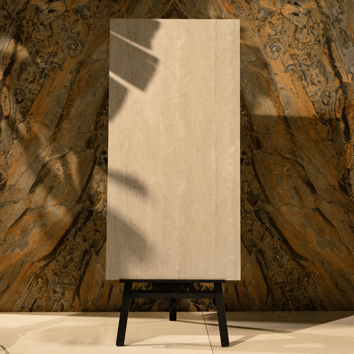 Crystal White porcelain tile 60x120cm with 9mm thickness, marble look finish, durable porcelain, ideal for floors and walls.