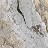 DEVINE GREY 120x278cm book match marble look tile in glossy finish. A sleek large format tile ideal for modern interior design.
