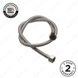 DN8 steel braided hose with 900mm length and straight G1/2 female connections. Ideal for commercial, residential and plumbing installations across UAE.