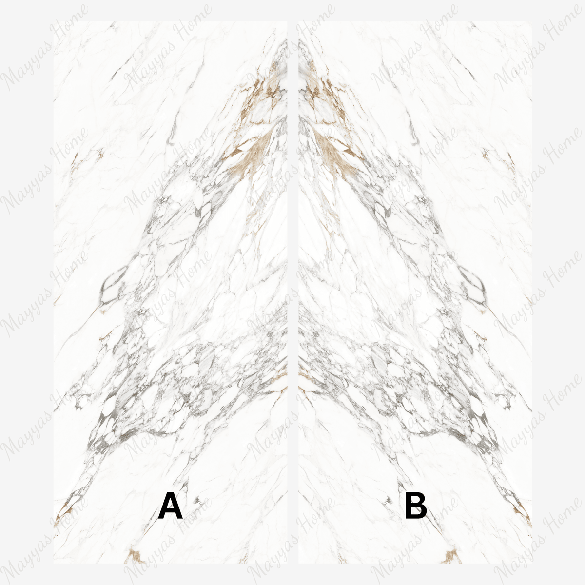 Elegant book match marble look tiles with a refined matt finish. 120x320cm large format tile perfect for premium interior surfaces
