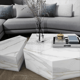 Elevate interiors with luxurious marble look tiles featuring a radiant polished finish. Ideal for modern spaces with large format tiles.
