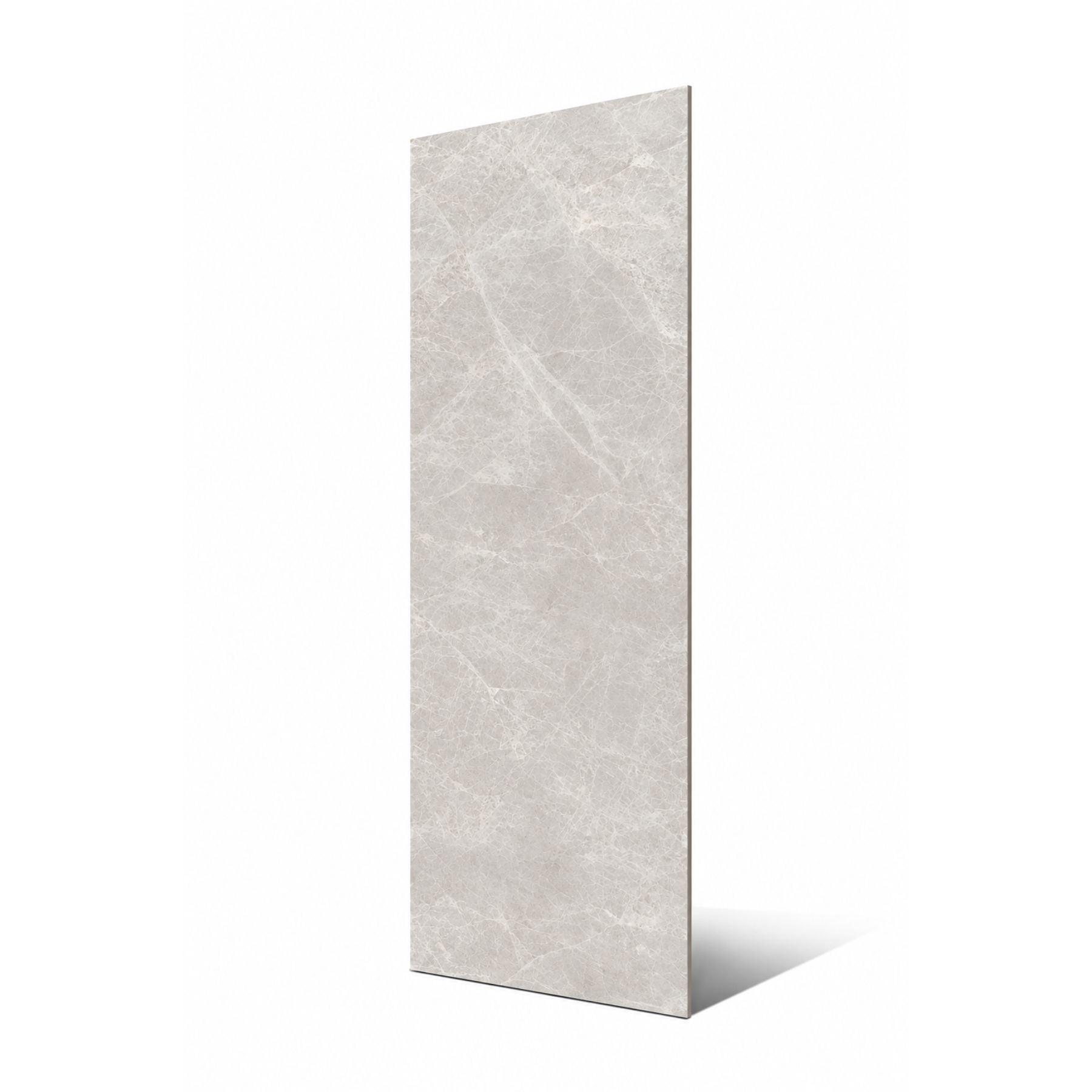 Empradore Light polished porcelain tile in 120x280cm with 6mm thickness. Extra-large floor and wall tile for premium residential and commercial interiors.