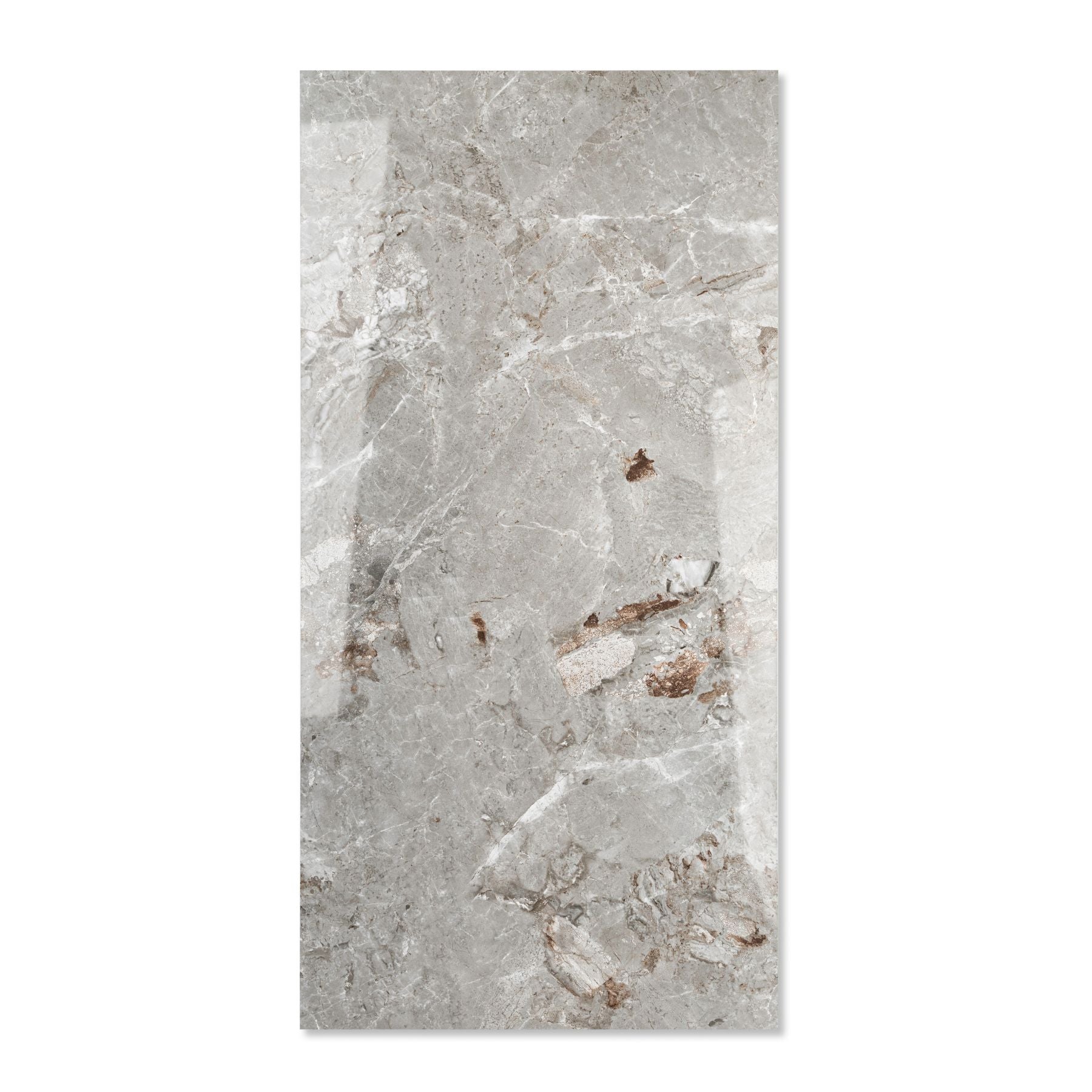 Endless Nexus Grey glossy porcelain tile 60x120cm with 9mm thickness features modern grey tones, refined texture and polished finish.