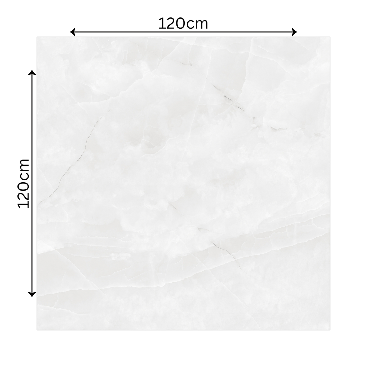 Explore ONYX LAUREL large format porcelain tiles (120x120cm) with a 9MM glossy finish and marble effect. Durable, scratch-resistant, and easy to install. Ideal for upscale residential and commercial interiors.