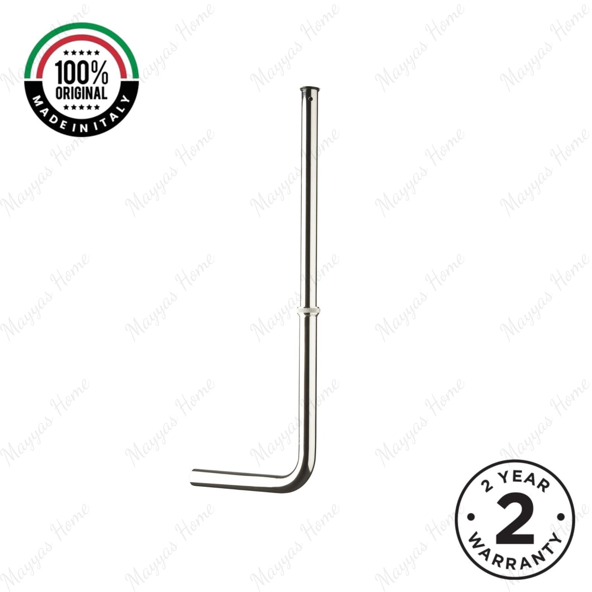 External telescopic L-shaped exhaust pipe with Ø25mm outlet for exposed plumbing systems. Ideal for commercial, hospitality and residential bathroom projects in UAE.