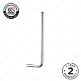 External telescopic L-shaped exhaust pipe with Ø25mm outlet for exposed plumbing systems. Ideal for commercial, hospitality and residential bathroom projects in UAE.