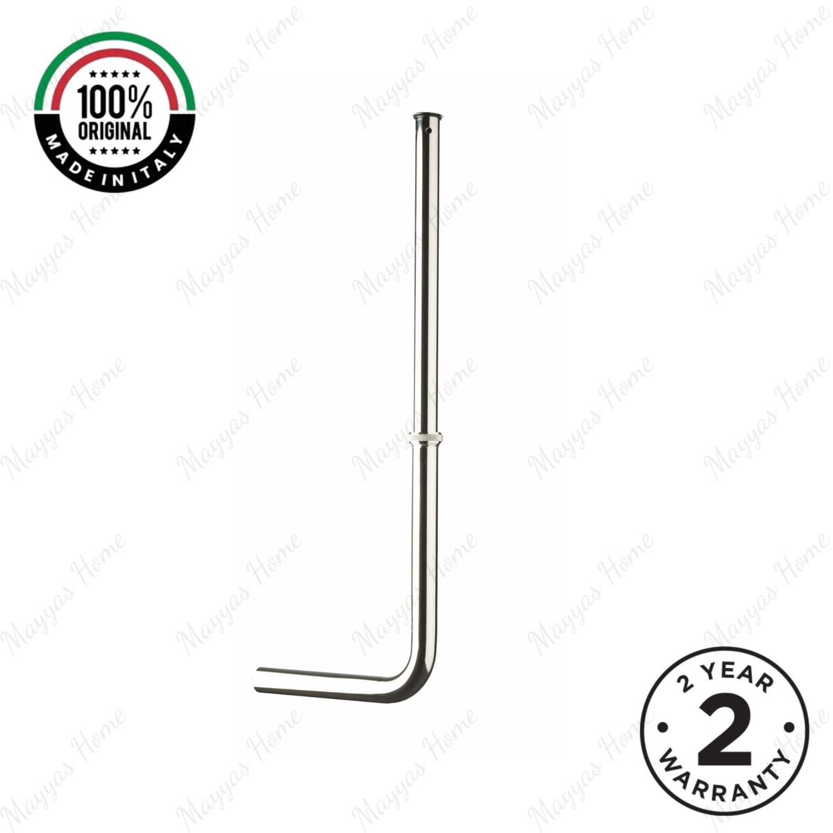 External telescopic L exhaust pipe with Ø30mm outlet for exposed plumbing systems. Ideal for commercial, hospitality and residential bathroom projects in UAE.