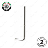 External telescopic L exhaust pipe with Ø30mm outlet for exposed plumbing systems. Ideal for commercial, hospitality and residential bathroom projects in UAE.