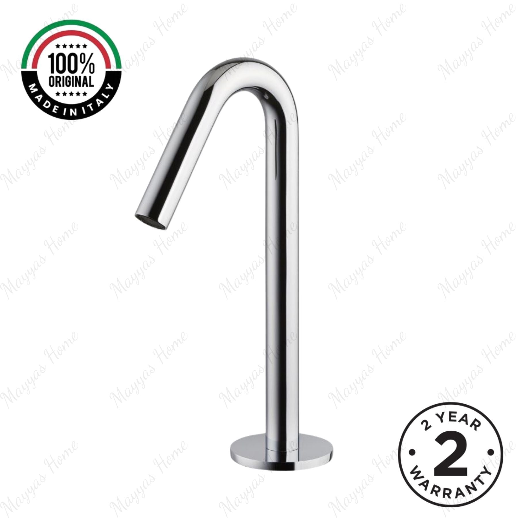 Fixed washbasin spout for above-counter installation with G1/2 male threaded connection. Ideal for hotels, offices, healthcare and commercial bathrooms in UAE.