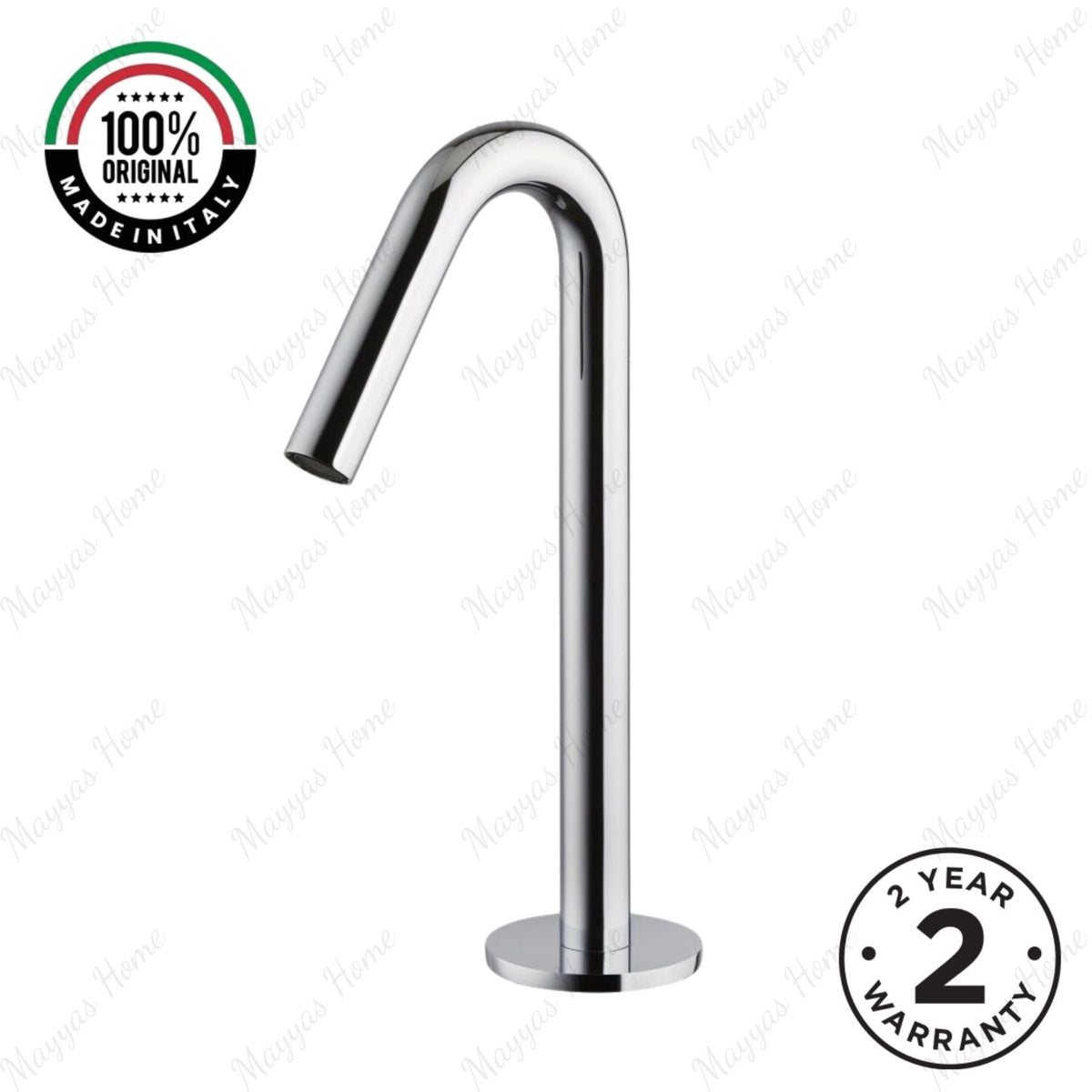 Fixed washbasin spout for above-counter installation with G1/2 male threaded connection. Ideal for hotels, offices, healthcare and commercial bathrooms in UAE.