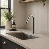 Fixed washbasin spout for above-counter installation with G1/2 male threaded connection. Ideal for hotels, offices, healthcare and commercial bathrooms in UAE.