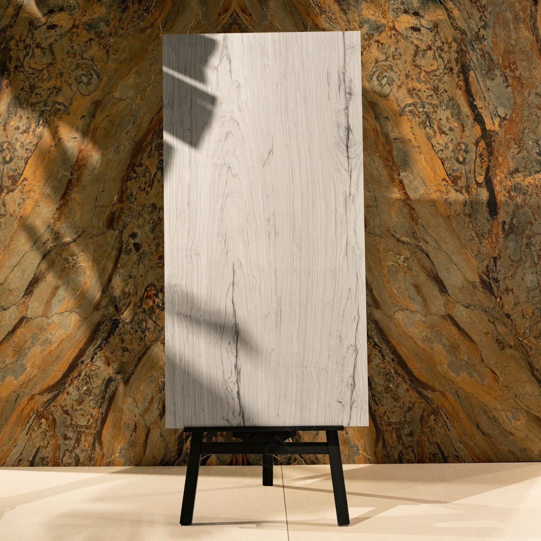 Greyline grey porcelain tile 60x120cm with a modern cement-inspired look, durable 9mm thickness, ideal for floors and walls in homes and commercial spaces.