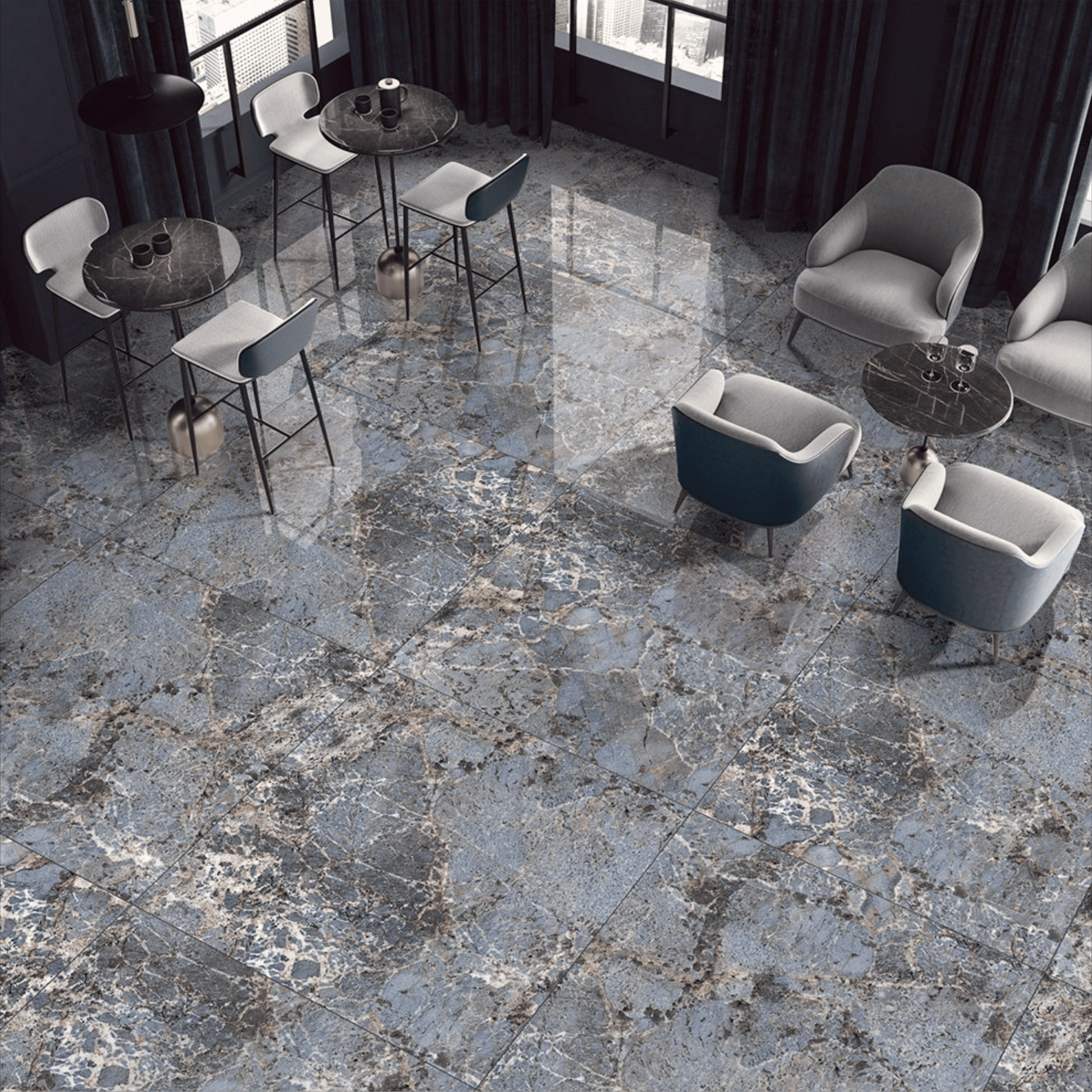 Gronza White 120x240cm book-match glossy tile with soft veining and mirrored elegance. Perfect for luxury walls, floors, and modern interiors.