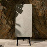 Iris Bianco glossy marble effect porcelain tile 60x120cm with 9mm thickness delivers refined veining and a bright polished finish.