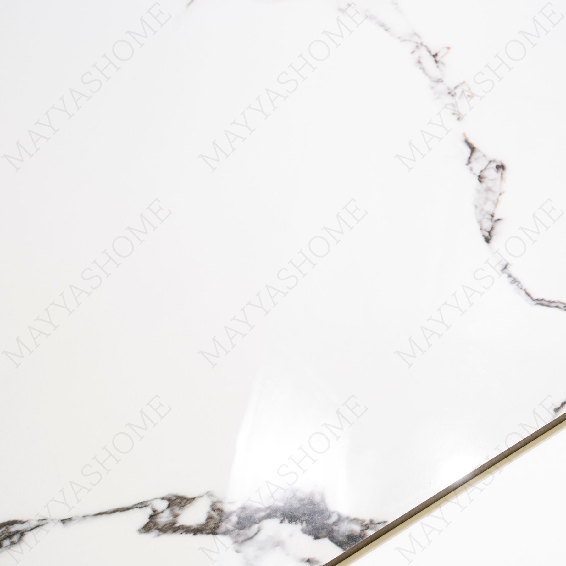 Ivory Crackle glossy porcelain tile 60x120cm with 9mm thickness features warm ivory tones, decorative crackle pattern texture and elegant polished finish.