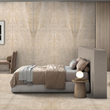 Luxury Beige beige marble-look porcelain tile with elegant natural veining for luxury UAE interiors