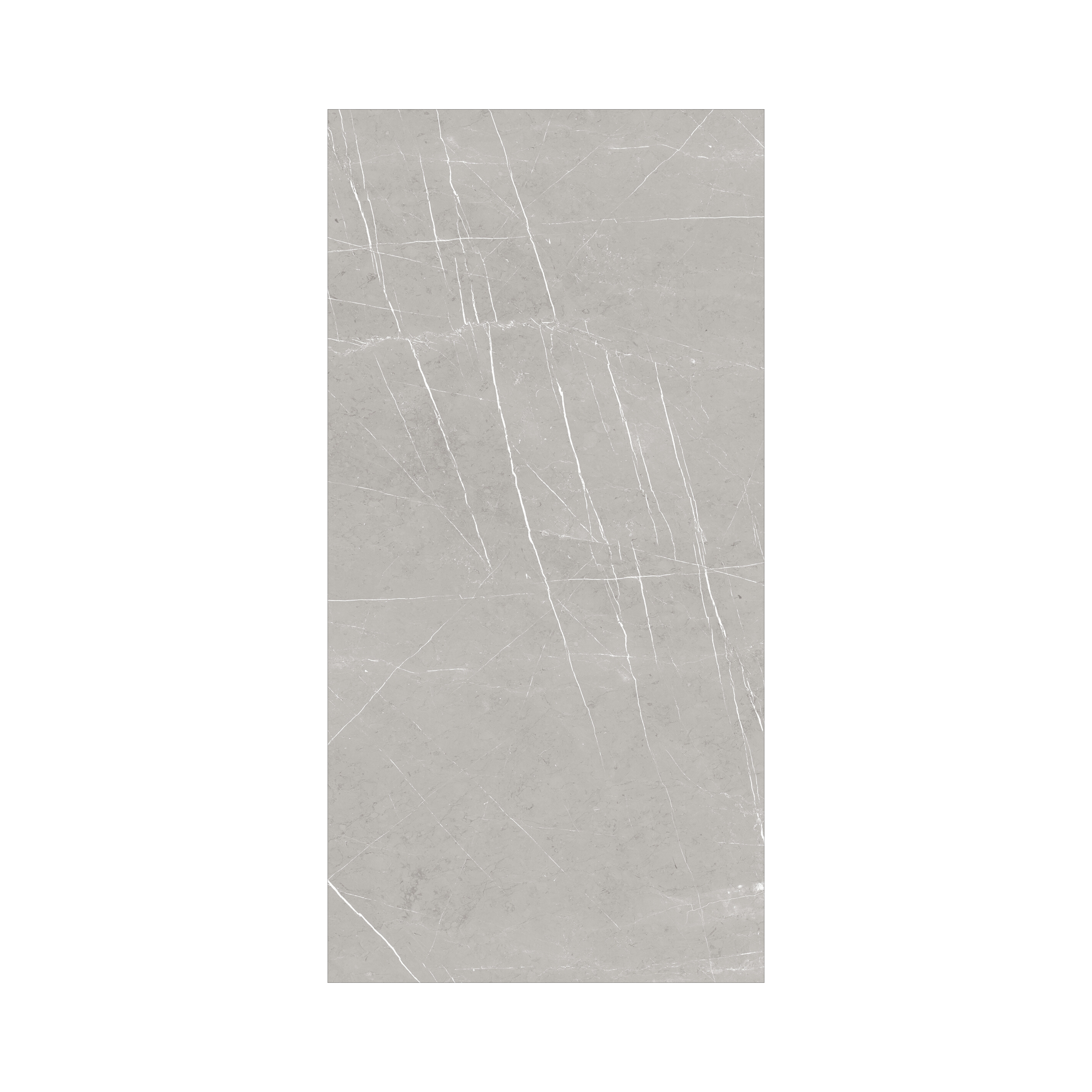 Marmo Grey 120x240cm glossy tile with marble-inspired design and grey veining. Perfect for luxury interiors with a seamless, polished finish.
