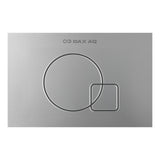 Minimalist silver matte DotDash flush plate with dual flush control and durable contemporary design. Perfect for stylish modular switch installations