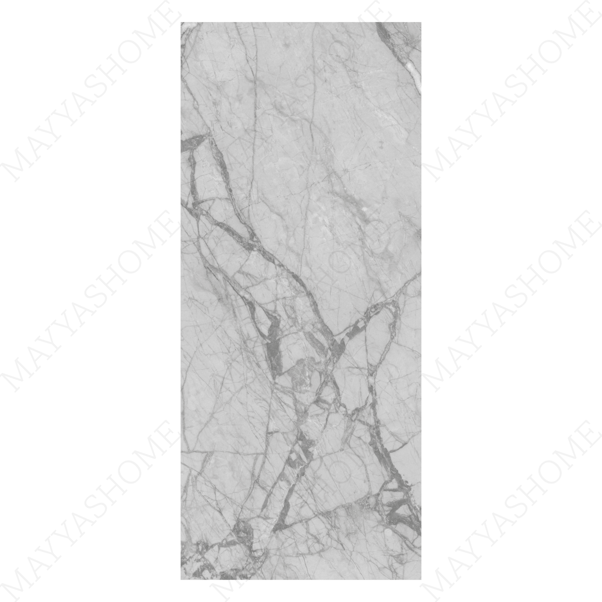 OPUS GREY 120x278cm grey marble look tile with delicate veining and a sleek glossy finish. A premium large format tile for modern interiors.
