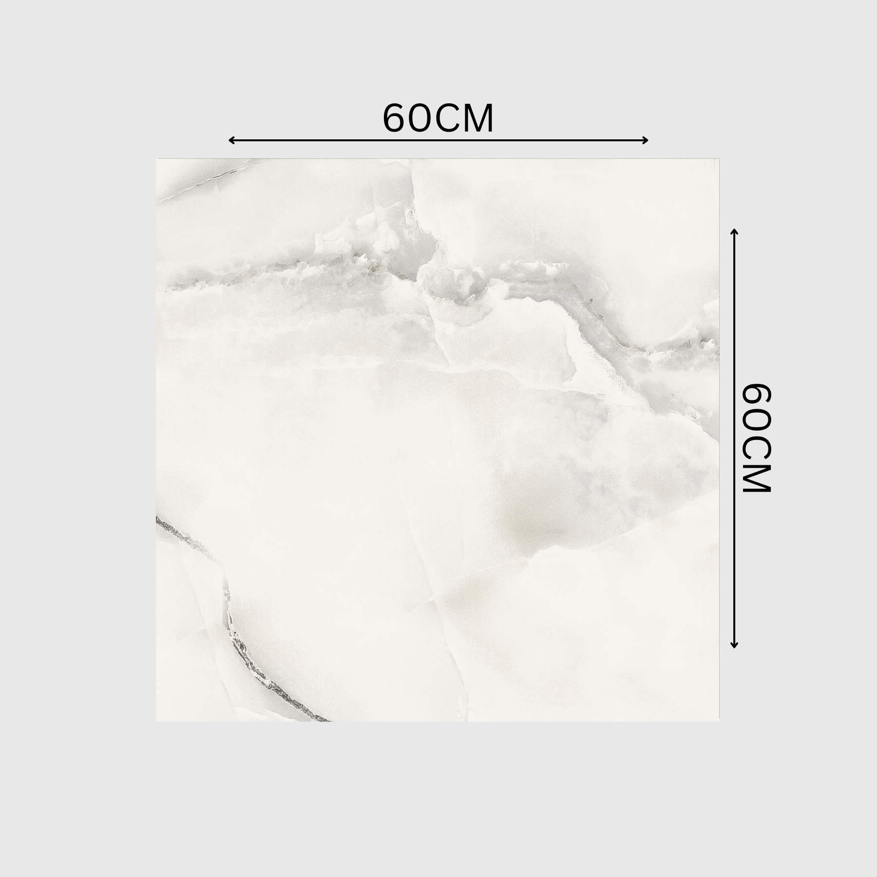 ORLANDO PEARL 60x60cm Glossy Porcelain Tile – 09MM Pearl Grey Marble Look