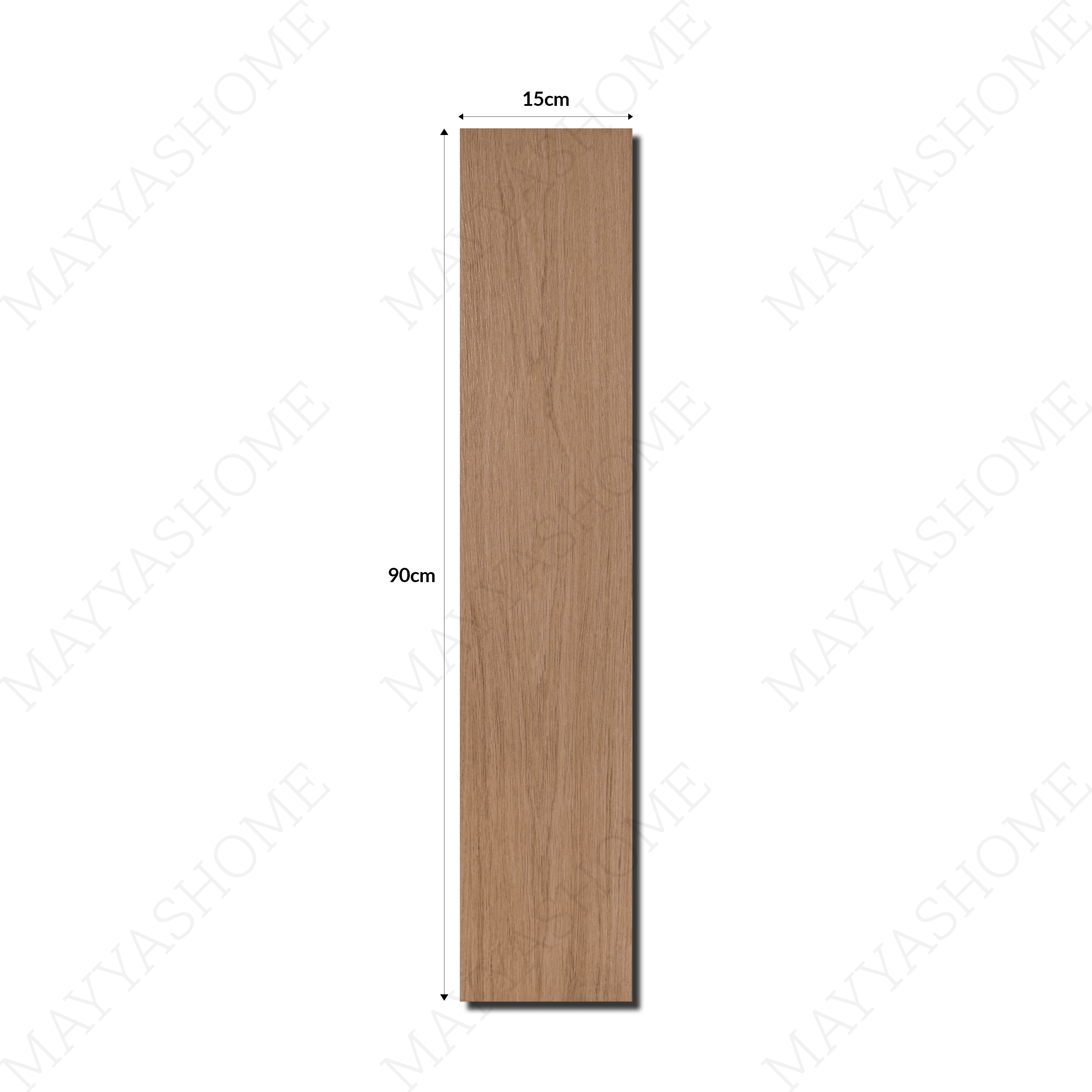Oak Mist 15x90cm porcelain slab with misty oak tones. Wood-look design, durable, low-maintenance, and ideal for elegant floors and walls.