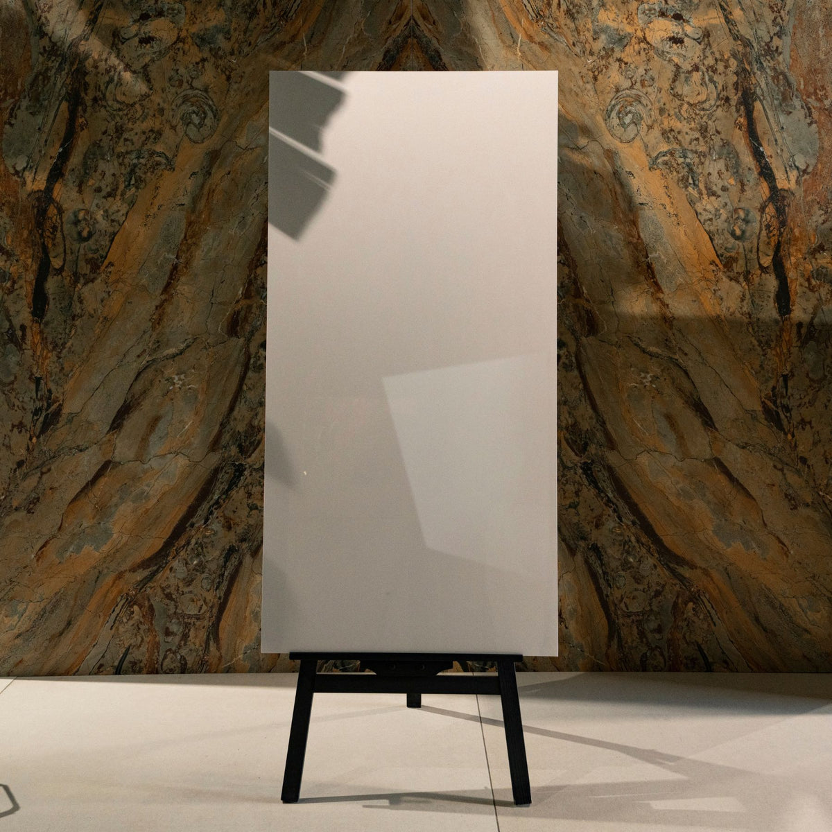 Plain White glossy porcelain tile 60x120cm with 9mm thickness features clean white surface and polished finish for modern interiors.