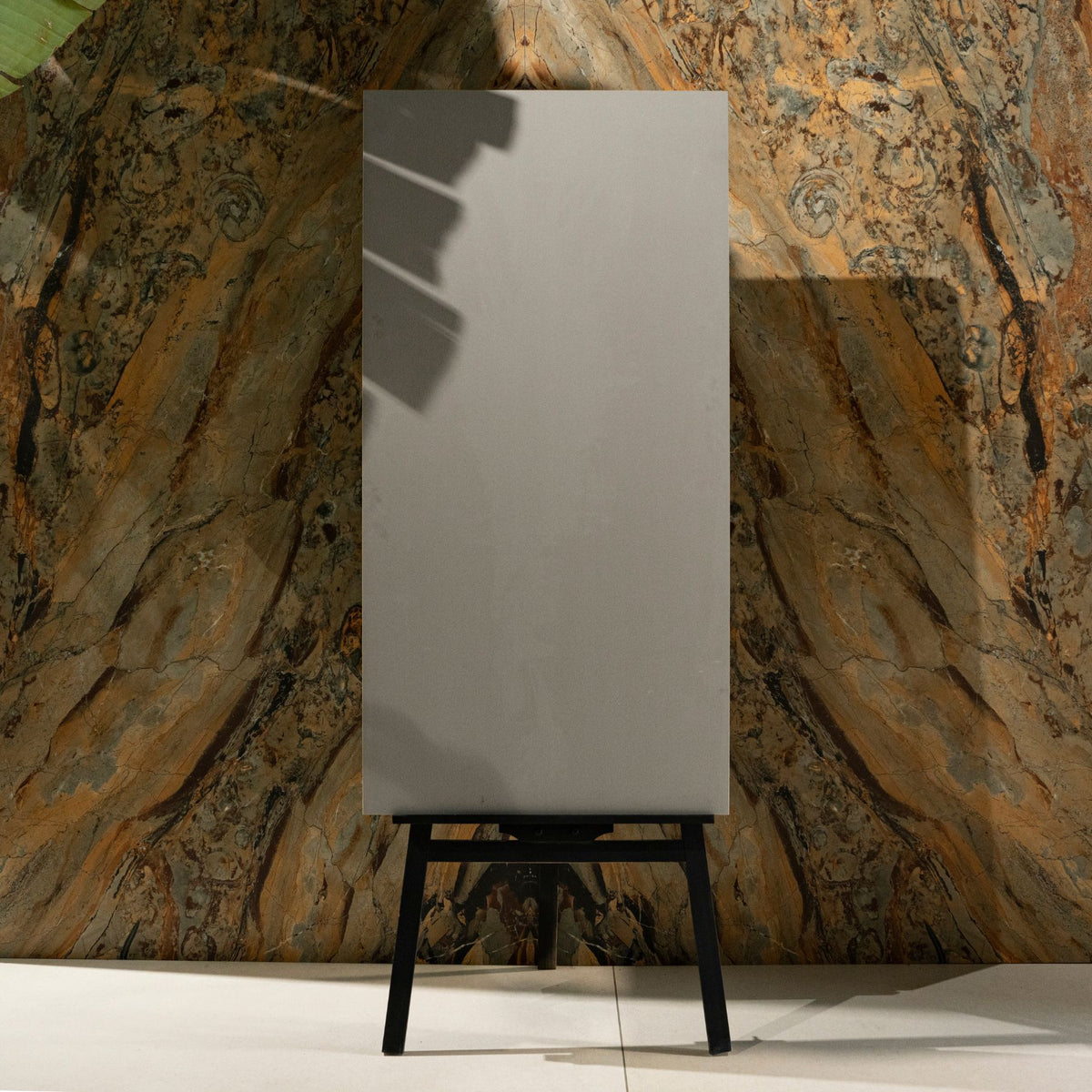 Platinum Grey matt porcelain tile 60x120cm x 2mm with elegant stone look. Durable large format tile ideal for modern floors and stylish interior walls.