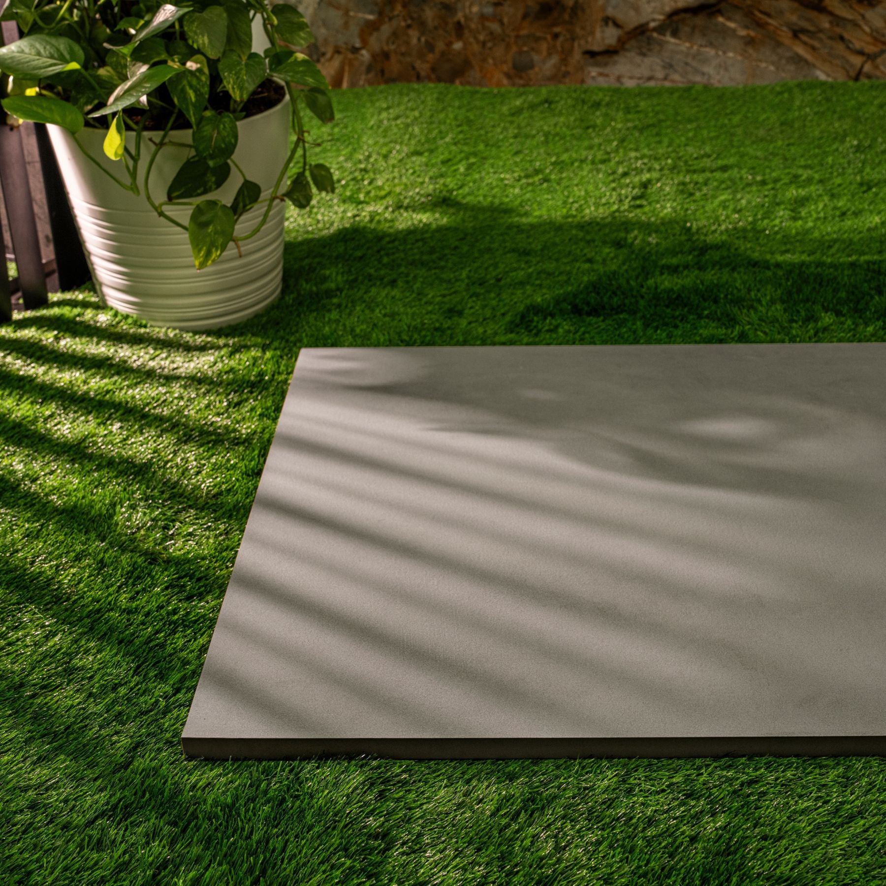 Platinum Grey matt porcelain tile 60x120cm x 2mm with elegant stone look. Durable large format tile ideal for modern floors and stylish interior walls.