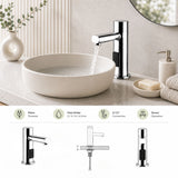 Premium electric-powered electronic single water sink tap with above-counter installation and adjustable water-saving flow limiter technology.