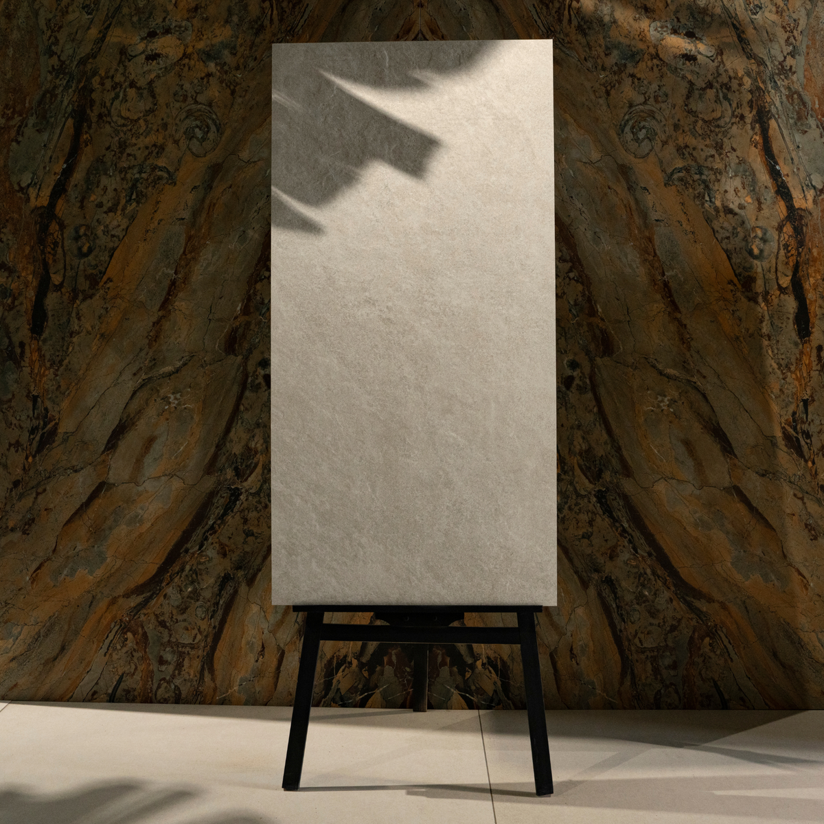Quartz White porcelain tile 60x120cm 2mm thickness, white stone look design, durable porcelain tile for modern floors and walls.
