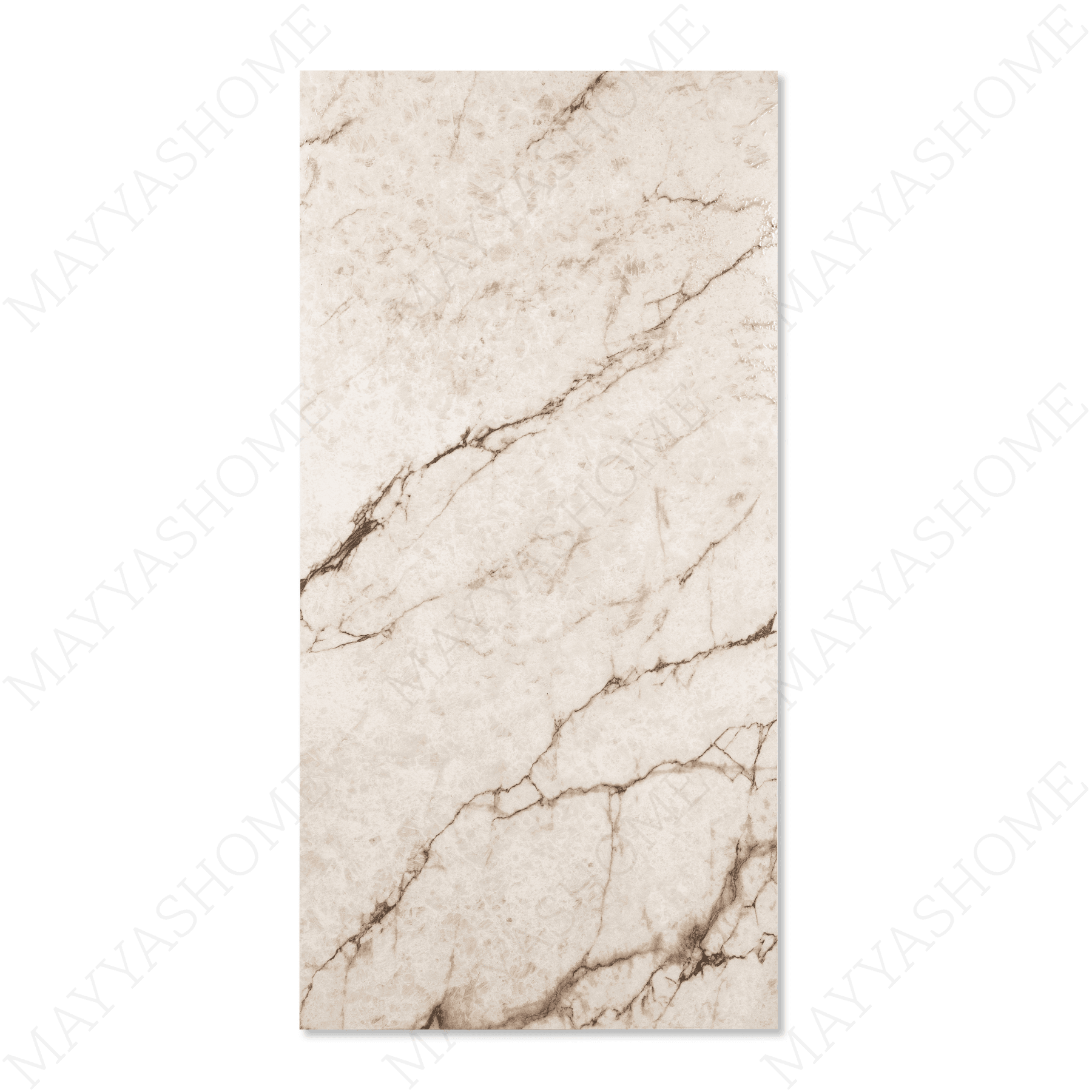 Rociado porcelain tile 60x120cm 9mm thickness, light grey marble look design, durable porcelain tile ideal for modern floors and walls.