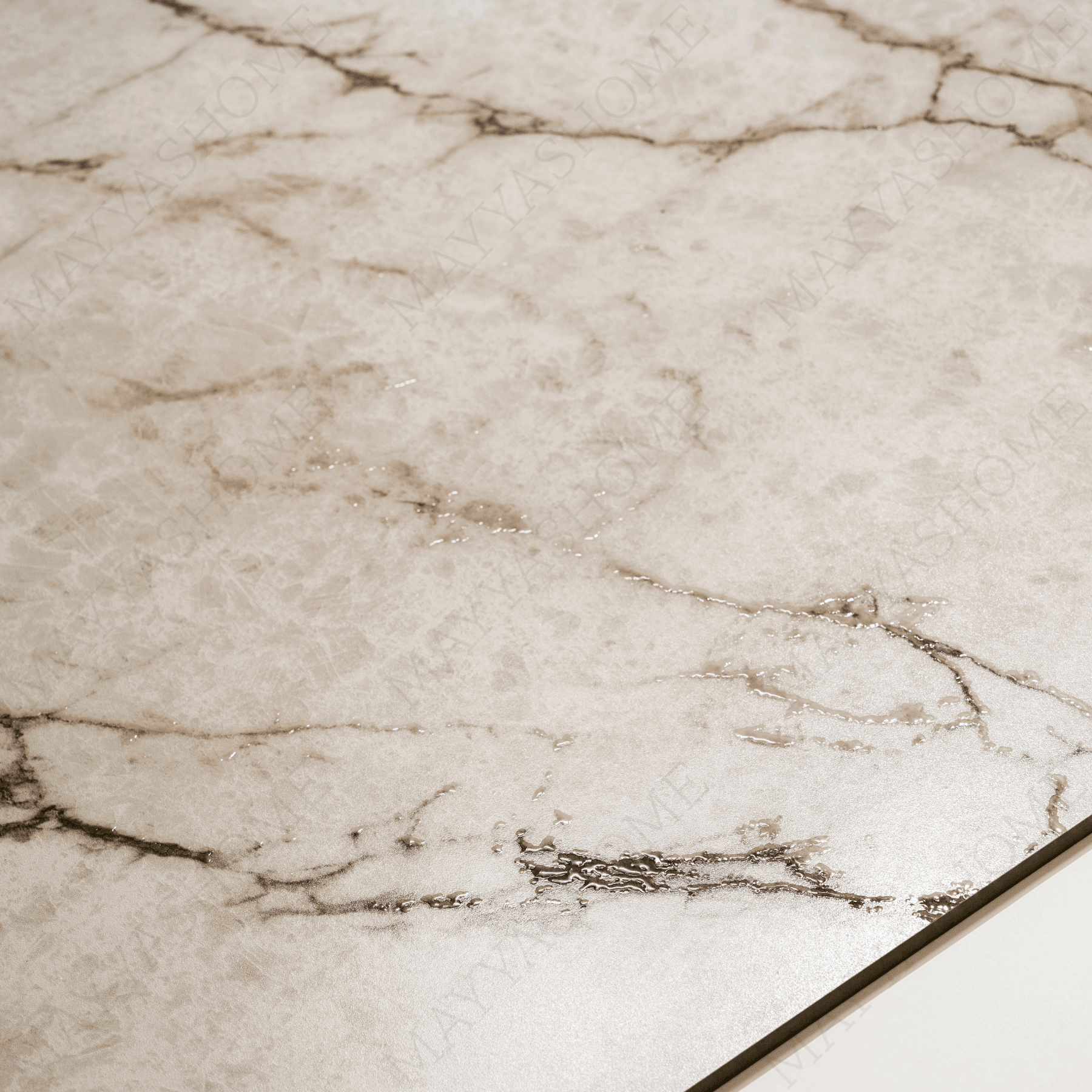 Rociado porcelain tile 60x120cm 9mm thickness, light grey marble look design, durable porcelain tile ideal for modern floors and walls.