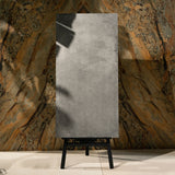 Rock Grey porcelain tile 60×120cm features a bold stone-inspired grey surface with durable porcelain strength for floors and walls.