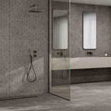 Romantic Nero Shape Colorbody porcelain slab 120x280cm, 9mm thick, with a sleek dark finish for elegant floors, walls and contemporary interiors.