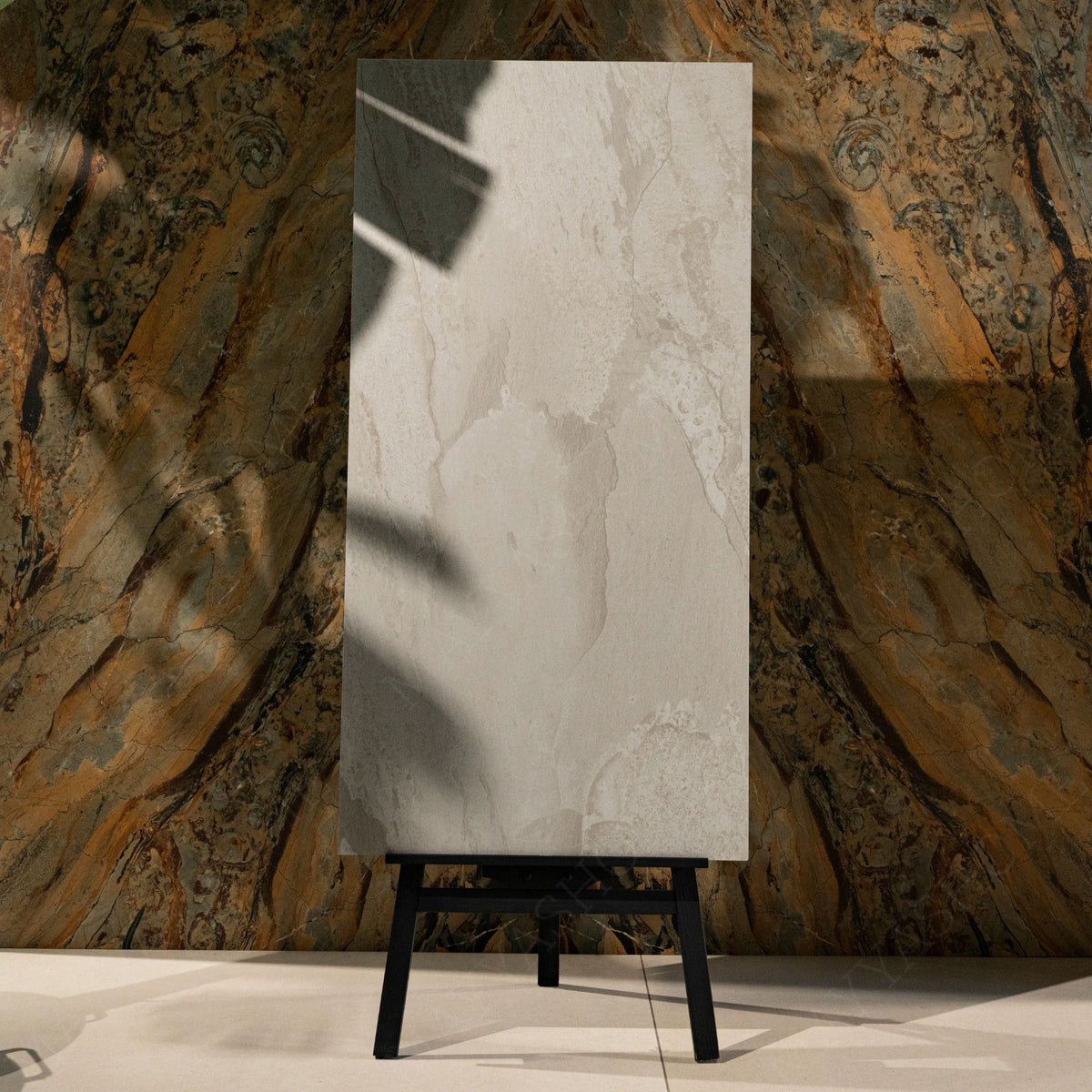 Royal Ivory porcelain tile 60x120cm features a soft stone look with durable porcelain strength, ideal for premium floor and wall applications.