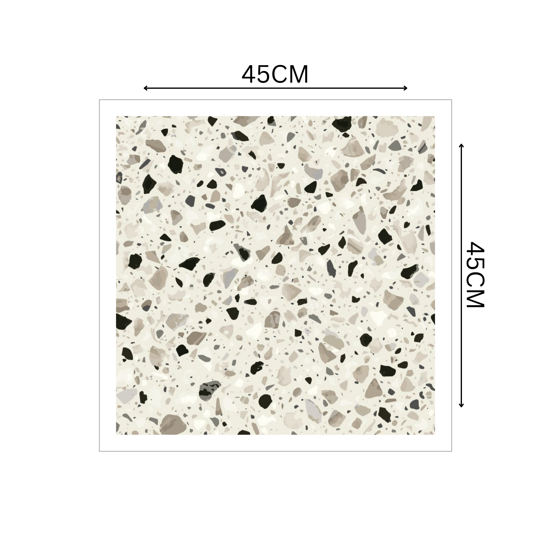 SAUDI Matt Porcelain Tile 45x45cm – 12MM Thick Natural Stone Look Floor & Wall Tile