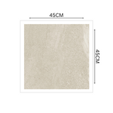 SAUDI 45x45cm Matt Porcelain Tile 12MM Beige Stone-Look, Slip-Resistant Finish