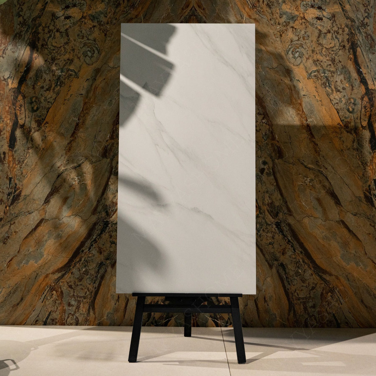 Sahara Mist matte stone effect porcelain tile 60x120cm 9mm features soft beige-grey tones with durable porcelain performance for floors and walls.