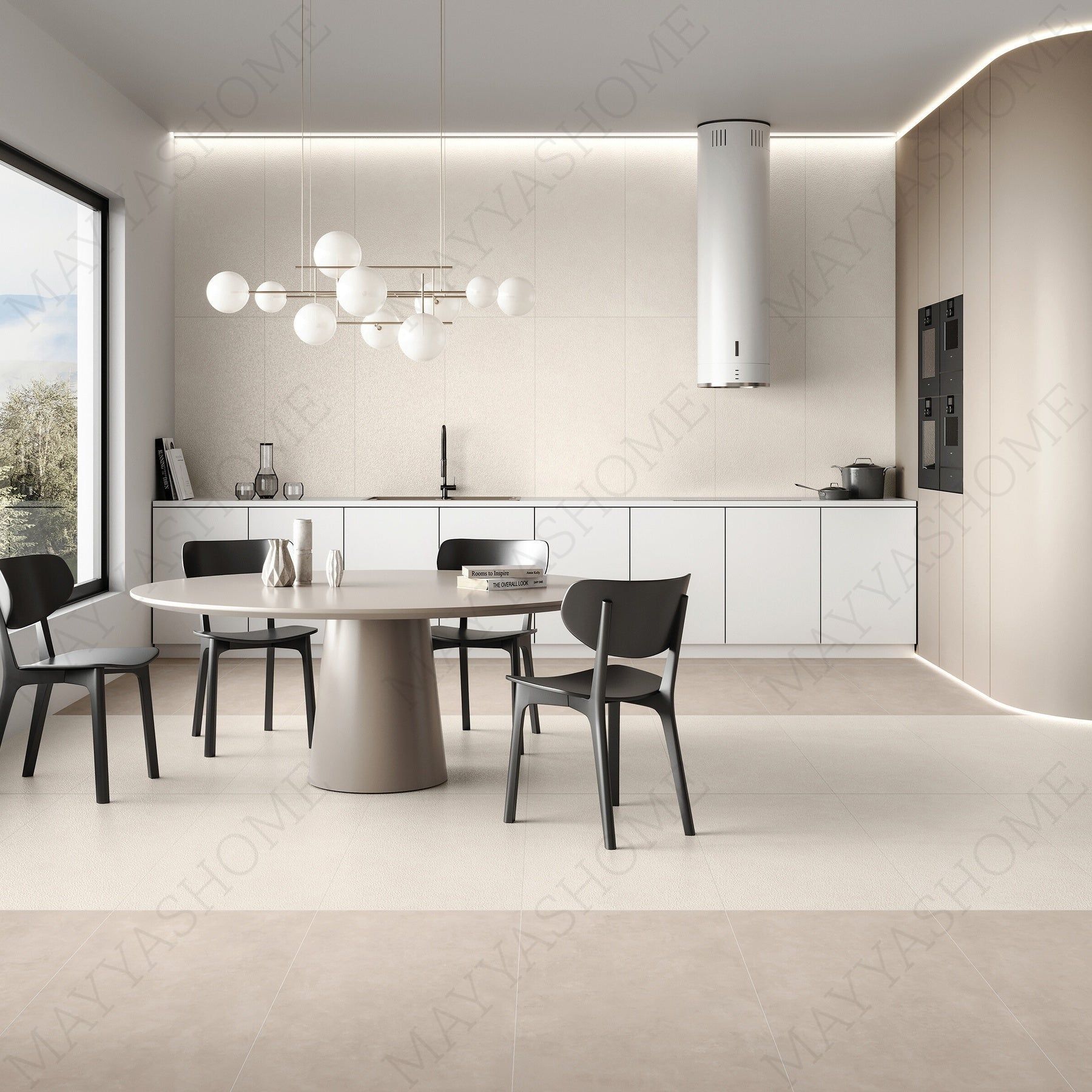 Shop NOVERA IVORY porcelain tile 600x1200mm with 9MM thickness and GHR matt finish. Durable large format tile ideal for seamless floors and walls with a soft matt surface.
