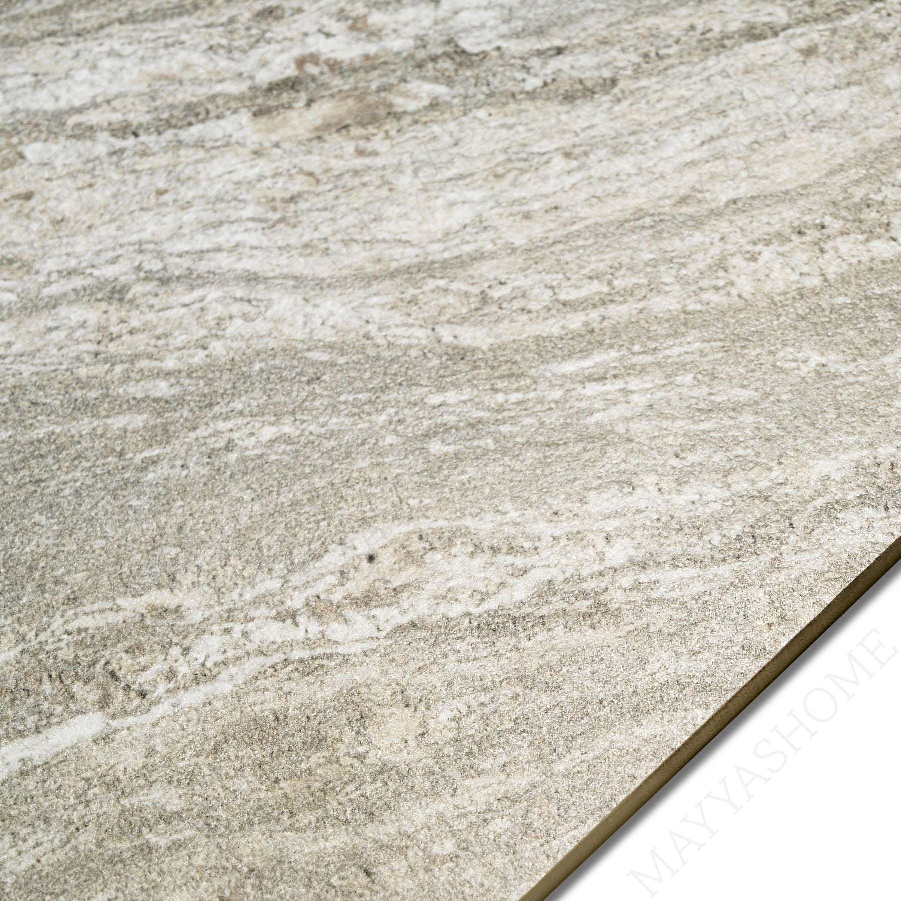Siena Verde matt stone effect porcelain tile 60x120cm with 9mm thickness features soft green tones and a calm natural matt finish.
