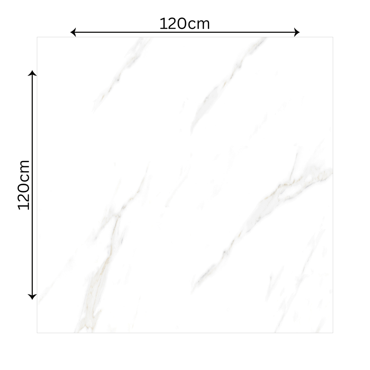 Smoke White 120x120cm matt porcelain tile with subtle grey veining. Durable, stylish, and perfect for modern floors and walls.